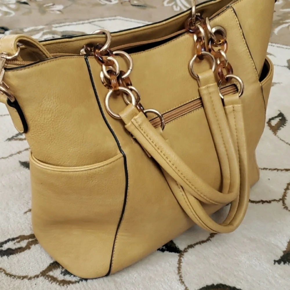 MKF Collection Rylee Tote Handbag Vegan Leather Multi-Functional Crossbody Bag